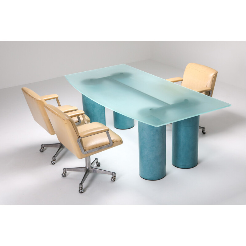 Vintage Massimo Vignelli "Serenissimo" Table Desk for Acerbis 1970s