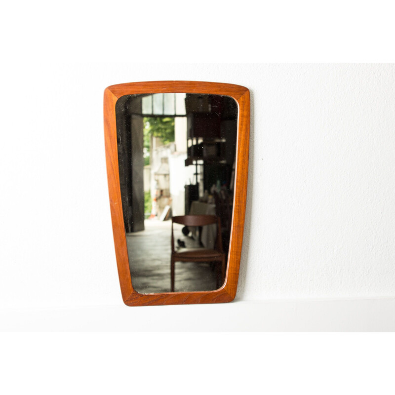 Vintage Danish Teak Mirror 1960