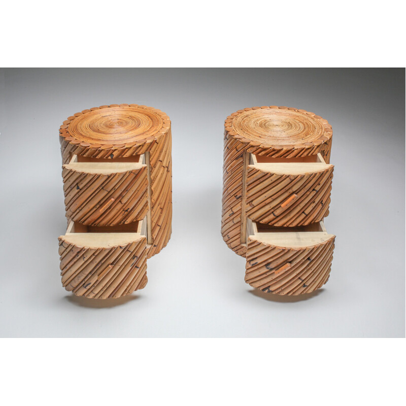 Pair of Vintage Vivai del Sud pair of side tables 1970s