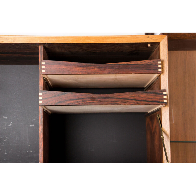 Vintage large modular shelf in Rio Rosewood by Poul Cadovius Danish Poul 1960