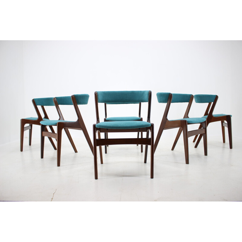 Set of 6 Vintage Kai Kristiansen Teak Dining Chairs, 1960s 