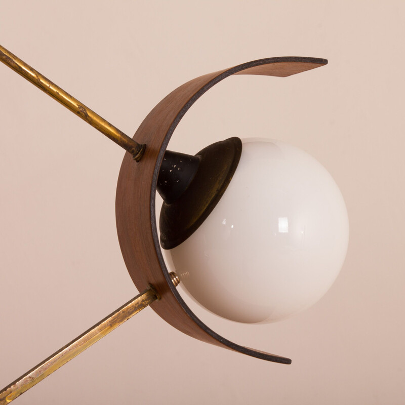 Vintage 3 shades Sputnik lamp to Stilnovo Italy, 1960s