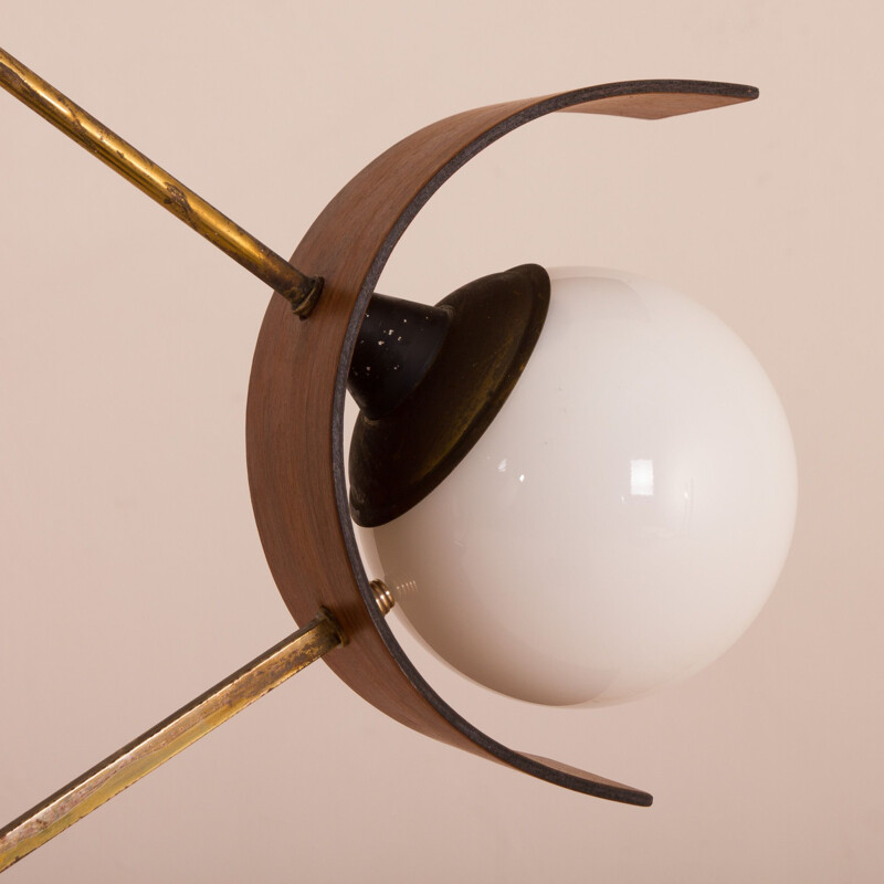 Vintage 3 shades Sputnik lamp to Stilnovo Italy, 1960s