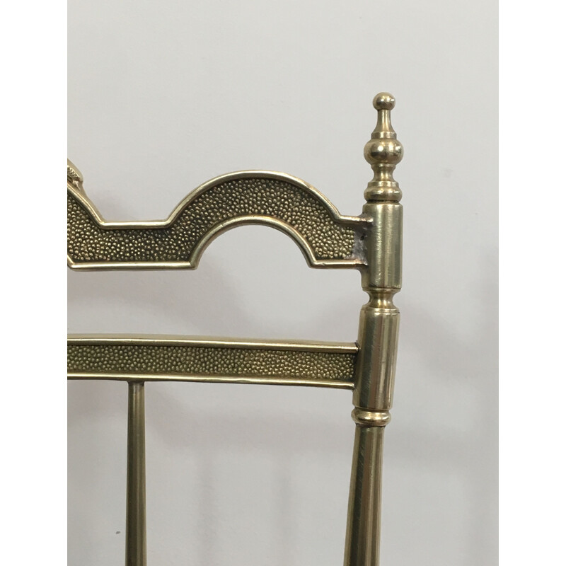 Set of 4 vintage neoclassical brass chairs, 1970