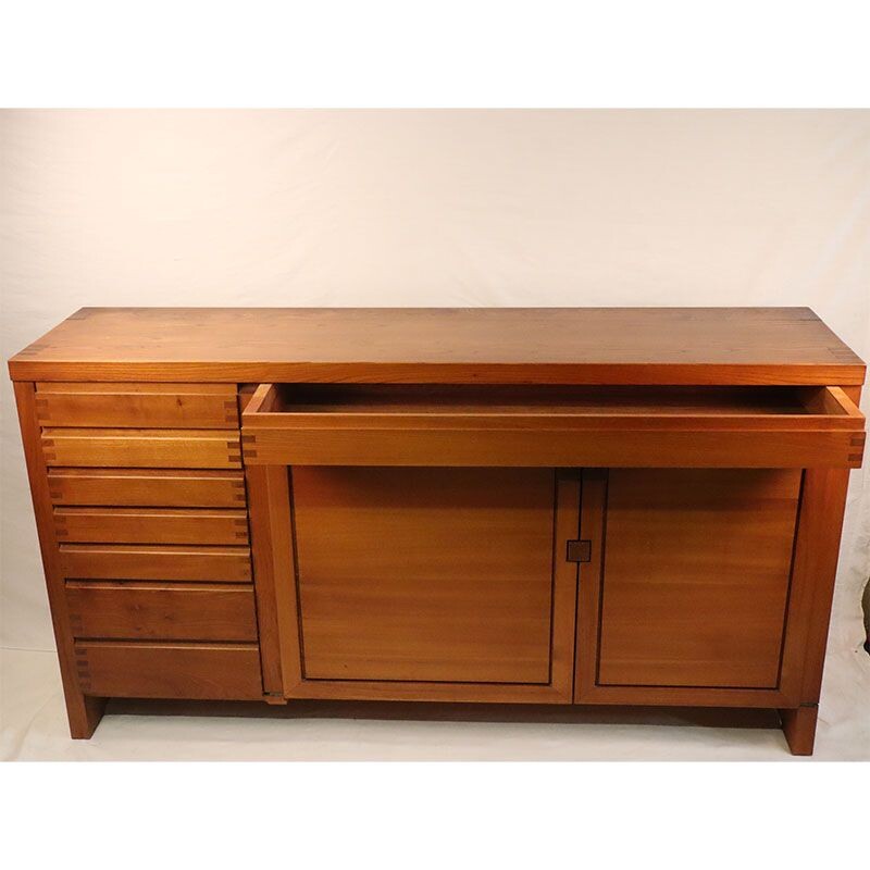 Buffet Vintage R13 en orme Pierre Chapo 1970