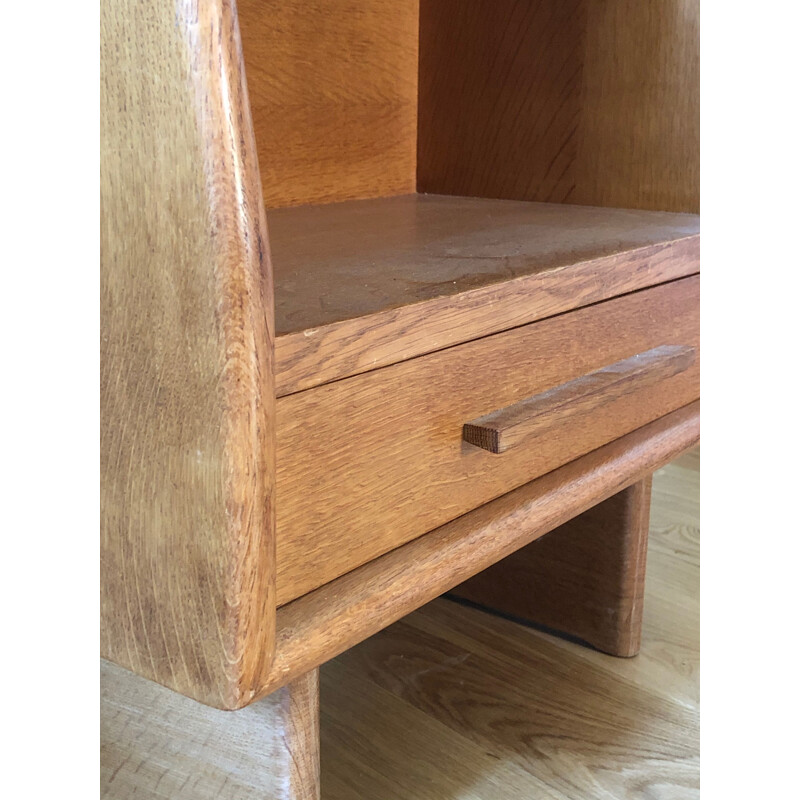 Credenza in rovere vintage di Charles Dudouyt, 1940