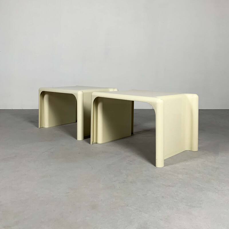 Paire de tables empilables Vintage Scagno de Giotto Stoppino pour Elco, 1970