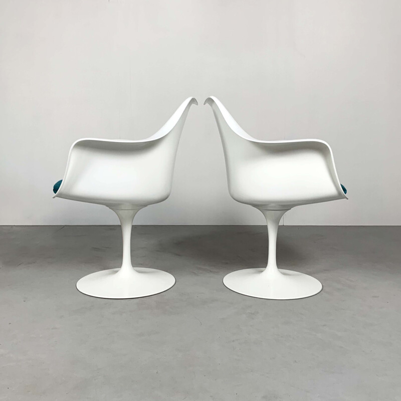 Pair of vintage Tulip Armchairs by Eero Saarinen for Knoll, 1970s