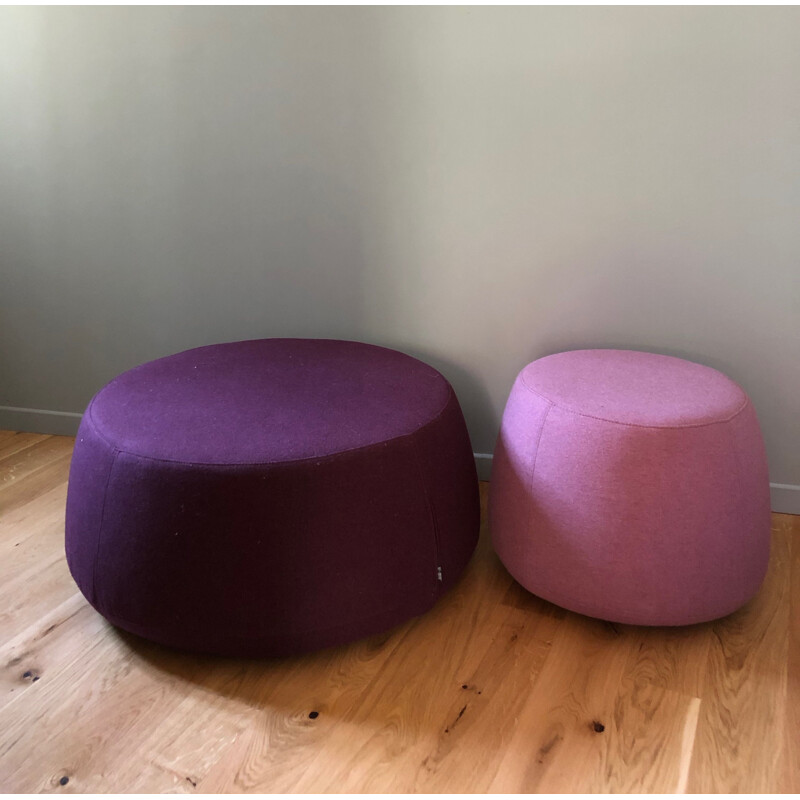 Pair of vintage "Denny" pouffes by Alf Da Frè