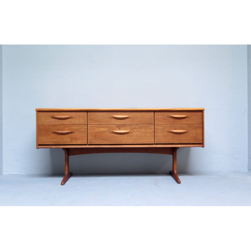 Vintage teak drawers sideboard, 1960