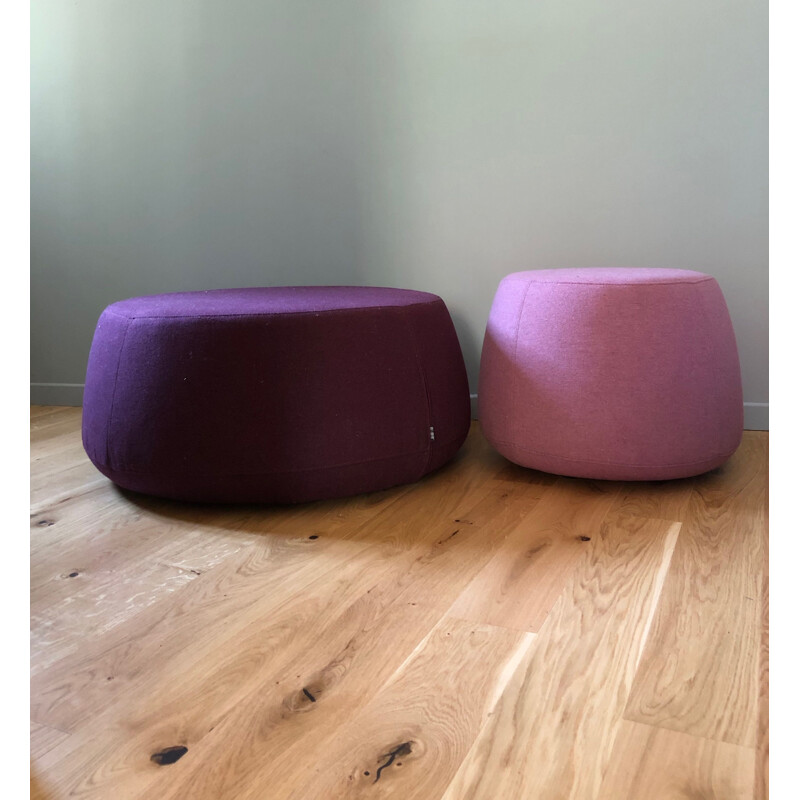 Pair of vintage "Denny" pouffes by Alf Da Frè