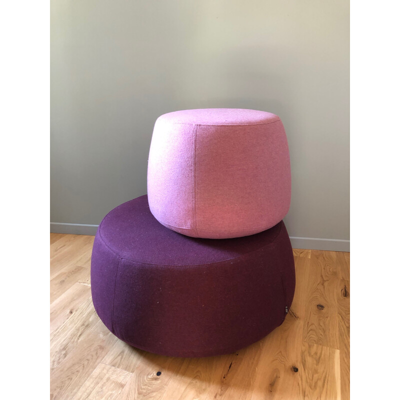 Pair of vintage "Denny" pouffes by Alf Da Frè