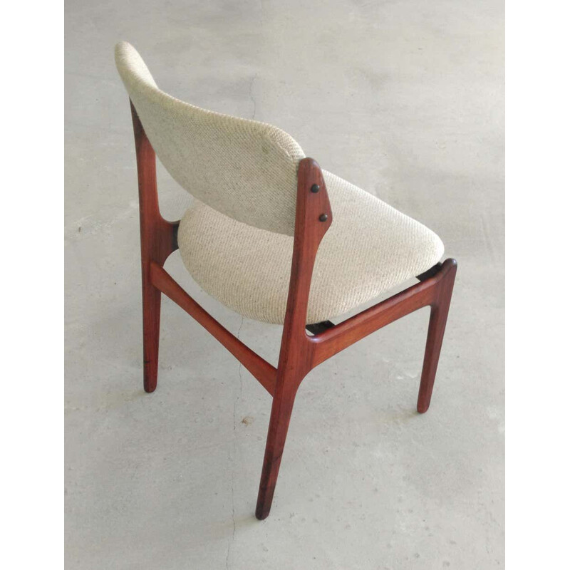 Set van 4 vintage stoelen van Oddense Maskinsnedkeri Erik Buch Deens