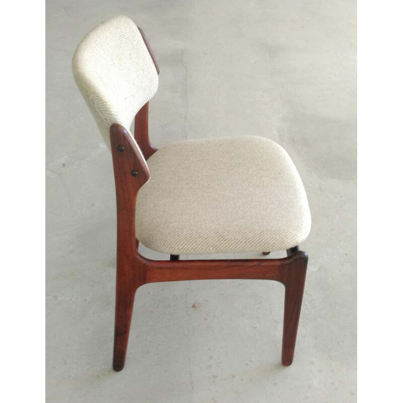 Set van 4 vintage stoelen van Oddense Maskinsnedkeri Erik Buch Deens