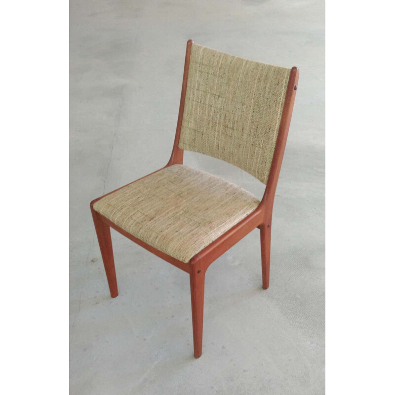 Set of 4 vintage Teak Dining Chairs,Johannes Andersen  Inc. Reupholstery