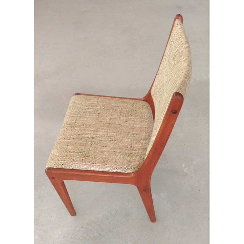 Set van 4 vintage teakhouten stoelen, Johannes Andersen Inc.