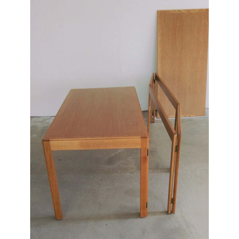 Vintage oak folding desk by Fredericia Stolefabrik Børge Mogensen, Denmark 1971