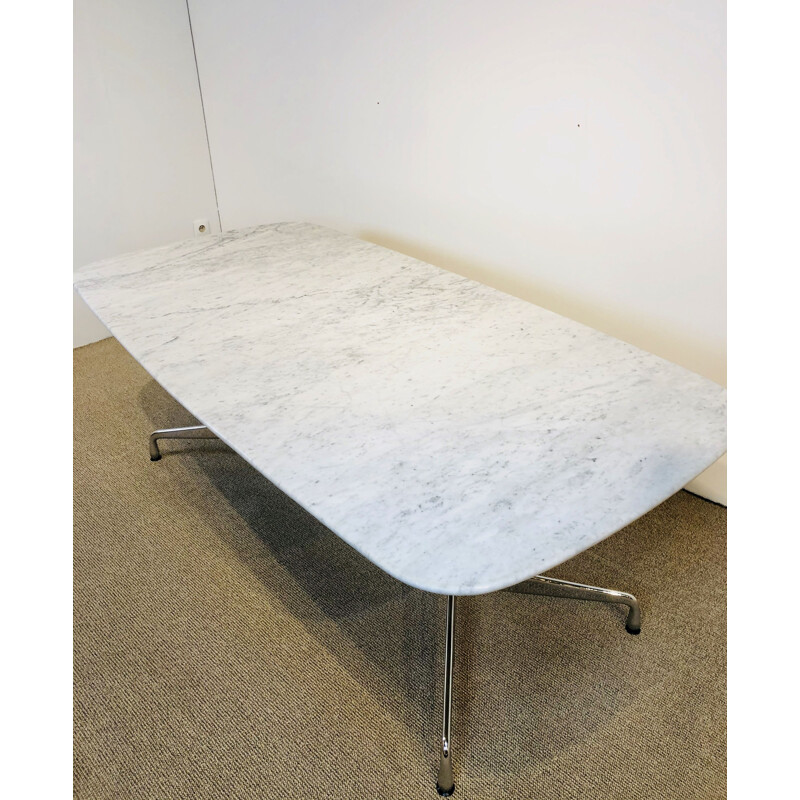 Vintage segmented marble dining table, Eames for Vitra