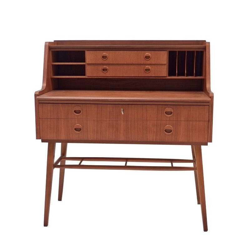 Small Scandinavian Teak Vintage Secretary