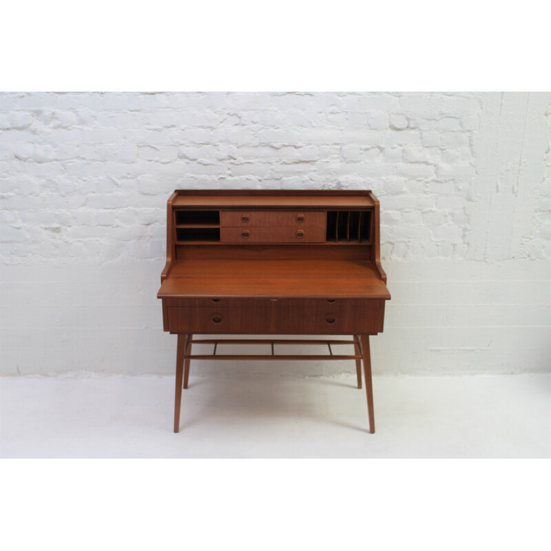 Small Scandinavian Teak Vintage Secretary