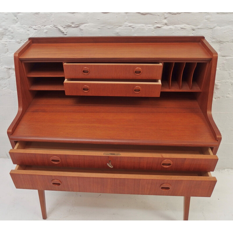 Small Scandinavian Teak Vintage Secretary