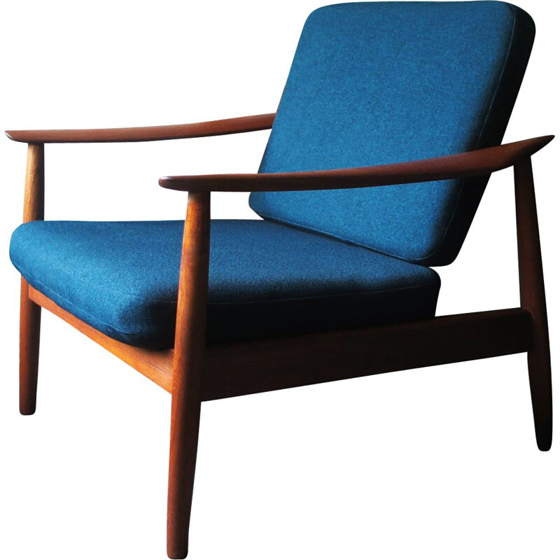 Vintage Teak Lounge Chair Arne Vodder Danish 1960s