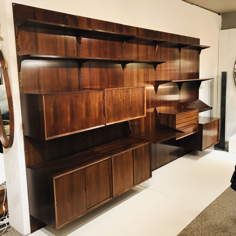 Vintage bookcase by Poul Cadovius Royal System in Rosewood for Cado, Denmark 1960s