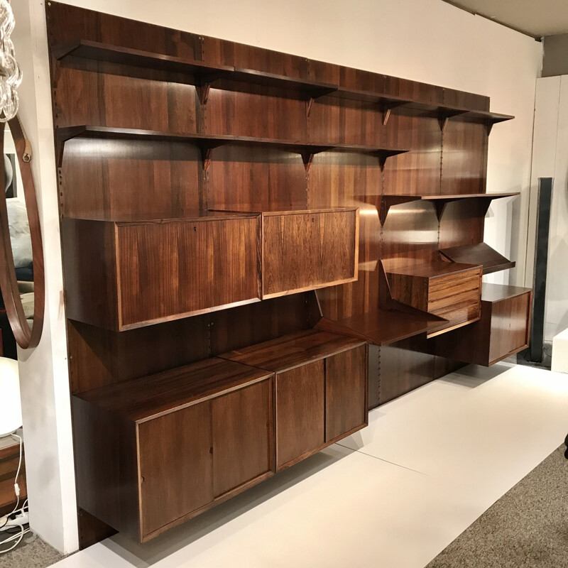 Vintage bookcase by Poul Cadovius Royal System in Rosewood for Cado, Denmark 1960s