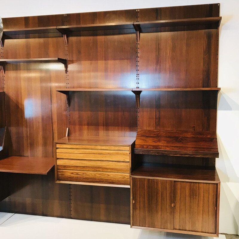 Vintage bookcase by Poul Cadovius Royal System in Rosewood for Cado, Denmark 1960s