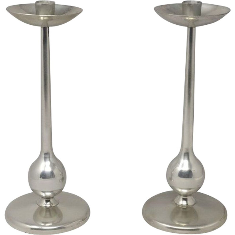 Pair of vintage space age candle holders, 1960