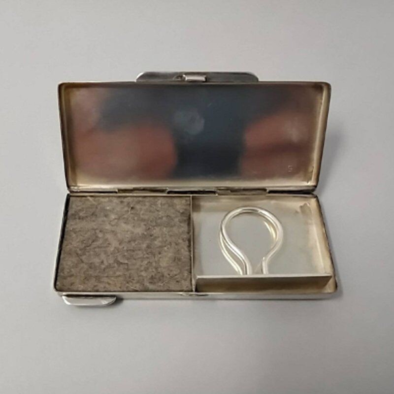Vintage zilveren rubberen zakstempel, Frankrijk 1930