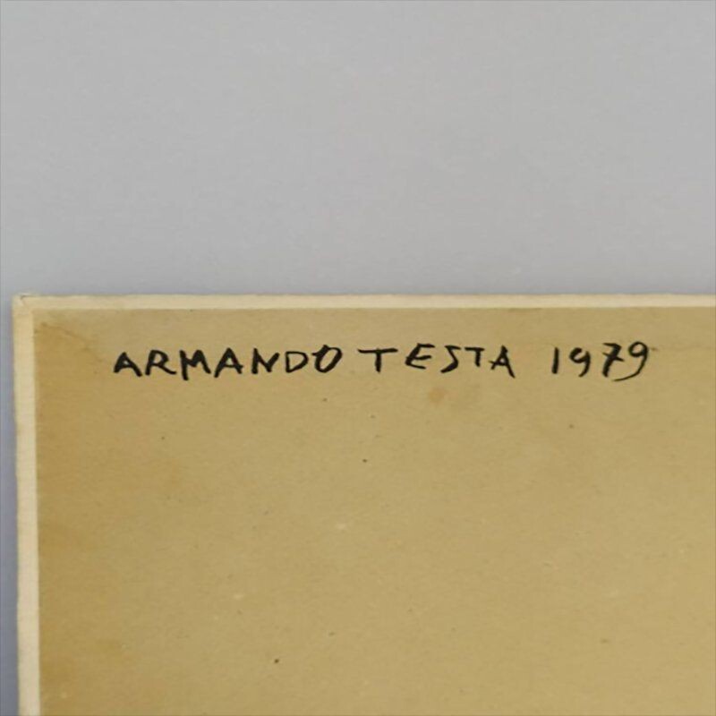 Serigrafia vintage do Ritratto di Ignoto de Armando Testa, 1979