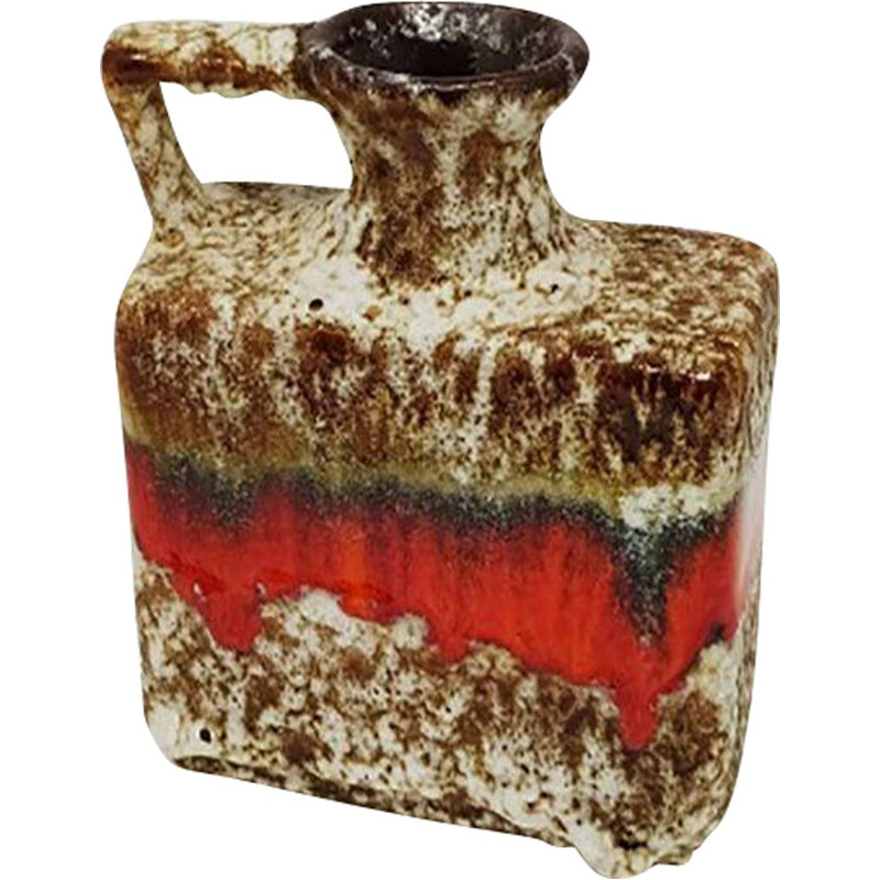 Vintage Ceramic Fat Lava Vase from Jopeko,German 1970s