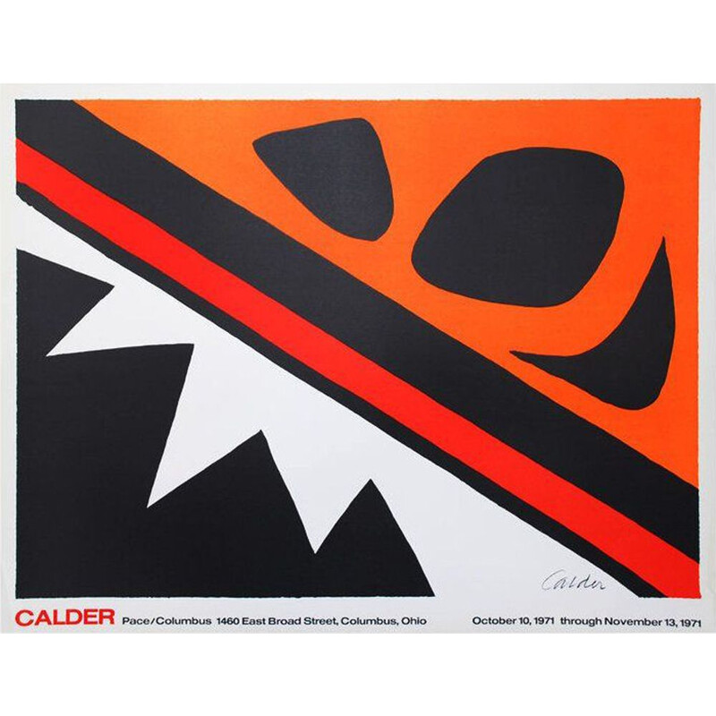 Vintage litho van Alexander Calder, 1970