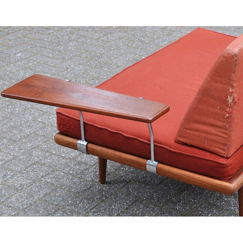 3-seater sofa or daybed Minerva teak by Peter Hvidt and Orla Molgaard Nielsen for France and Daverkosen, Denmark