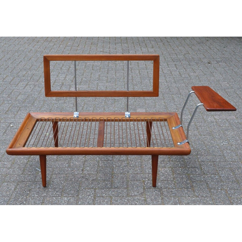 3-seater sofa or daybed Minerva teak by Peter Hvidt and Orla Molgaard Nielsen for France and Daverkosen, Denmark