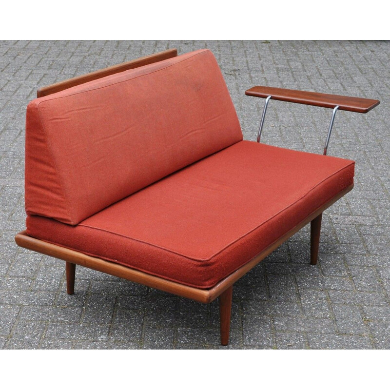 3-seater sofa or daybed Minerva teak by Peter Hvidt and Orla Molgaard Nielsen for France and Daverkosen, Denmark
