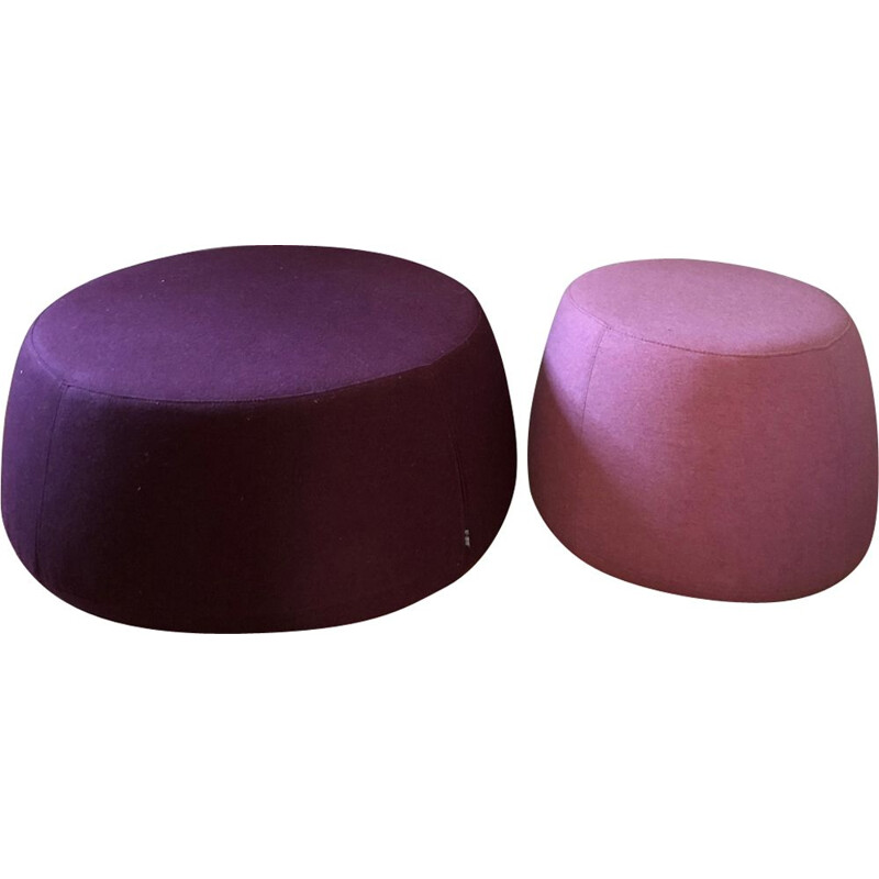 Pair of vintage "Denny" pouffes by Alf Da Frè