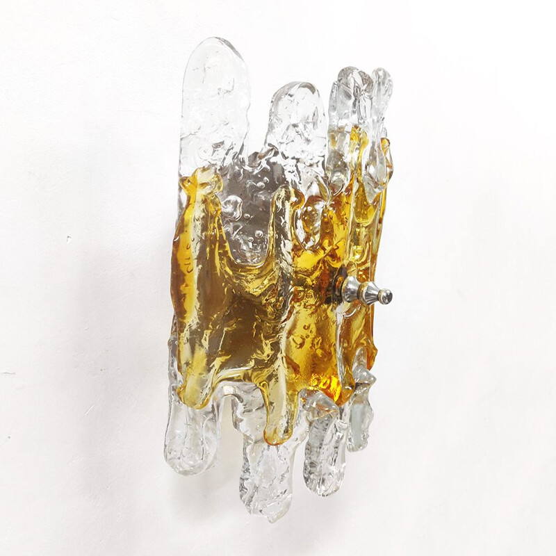 Pair of Murano Glass Sconces, Mazzega,Italian 1960s