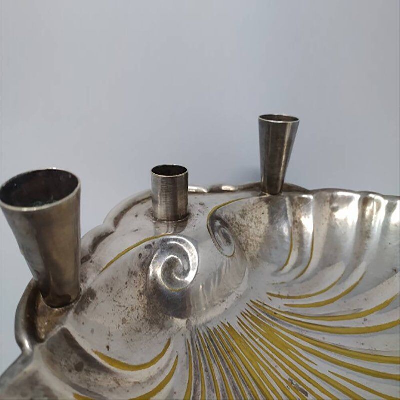 Vintage Silver Plated Candleholder, 1930s