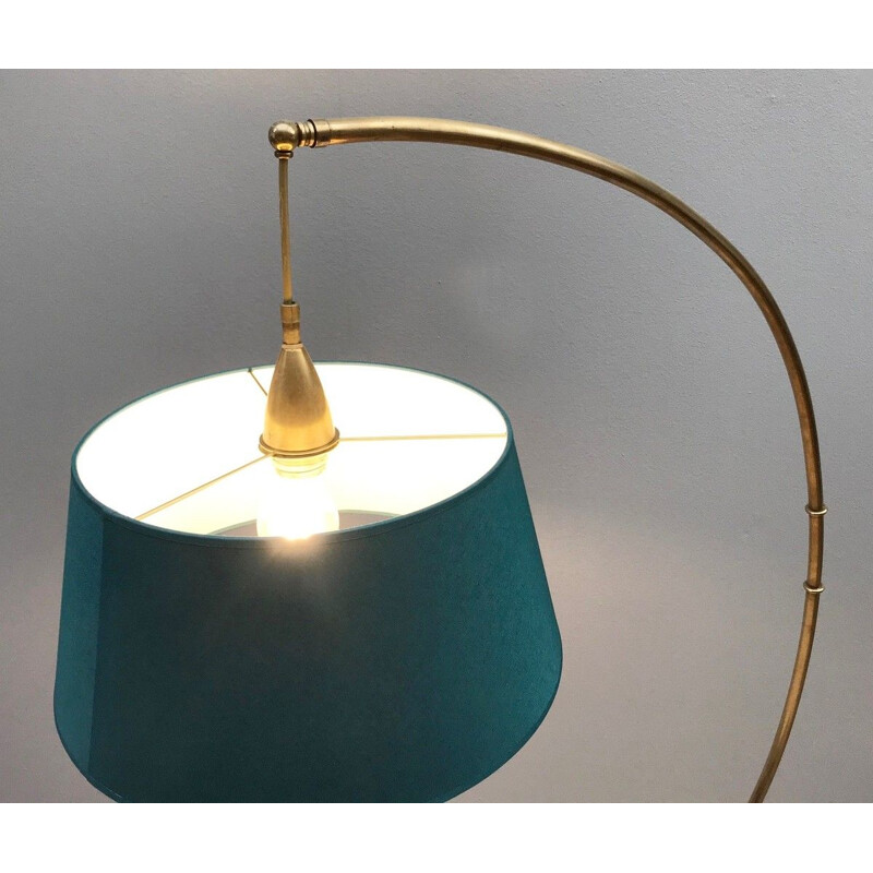 Vintage Arc en Laiton floor lamp by J. T. Kalmar for Kalmar, 1950