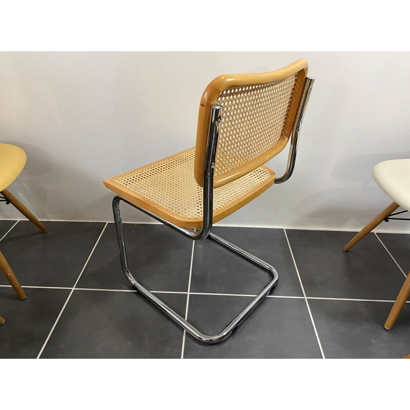 Vintage chair or seat without armrests Cesca B32 Marcel Breuer 1970