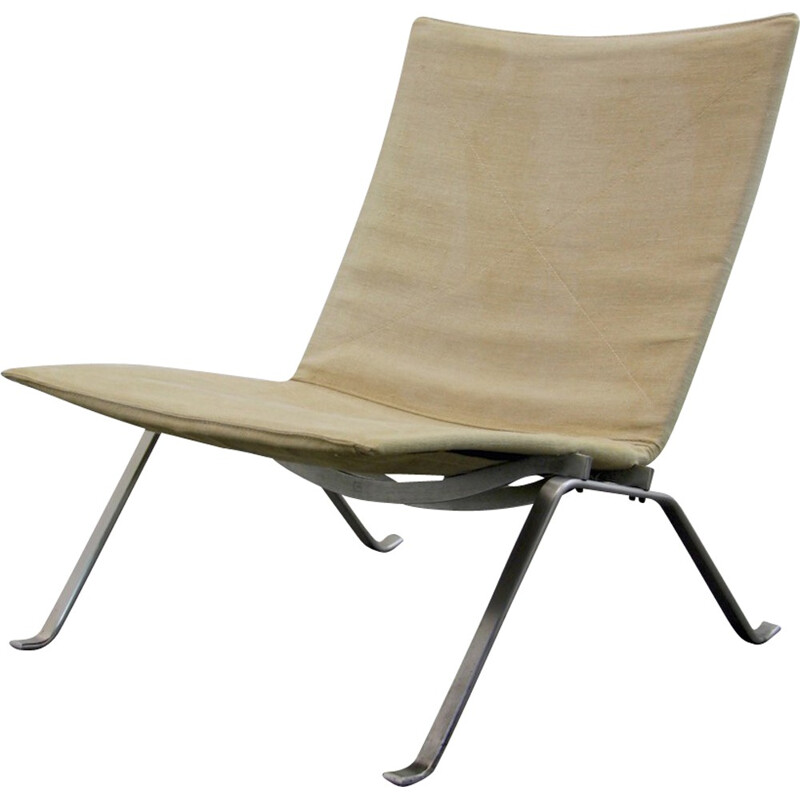 Fritz Hansen "PK22" chair in white, Poul KJAERHOLM - 1960s