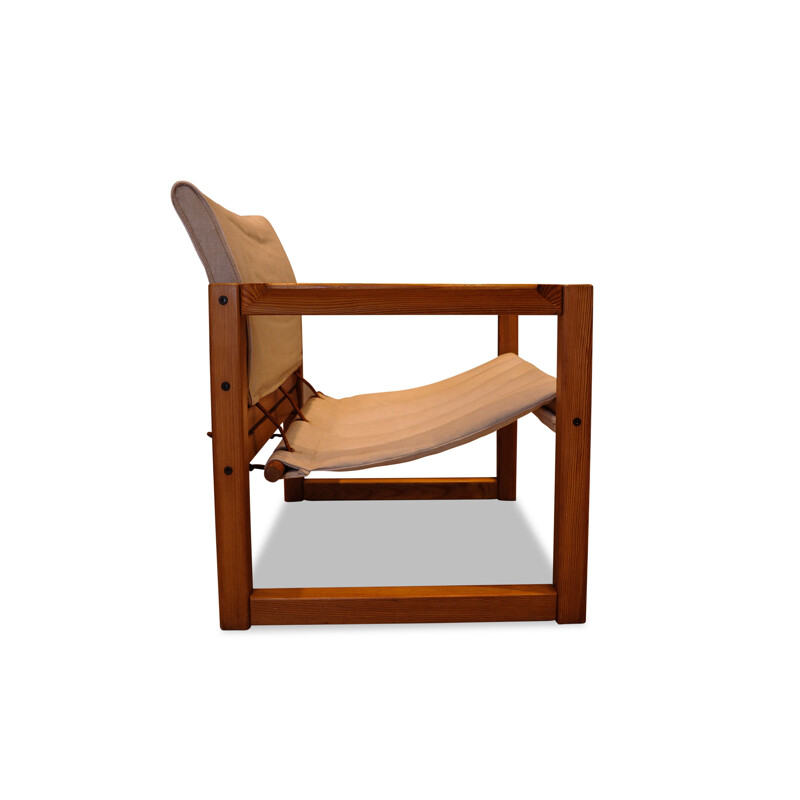 Safari vintage en pin en fauteuil par Karin Mobring pour Ikea, 1972
