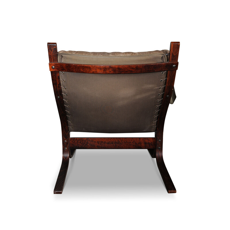 Vintage Brown Leather Siesta Lounge Chair by Ingmar Relling for Westnofa, 1960s