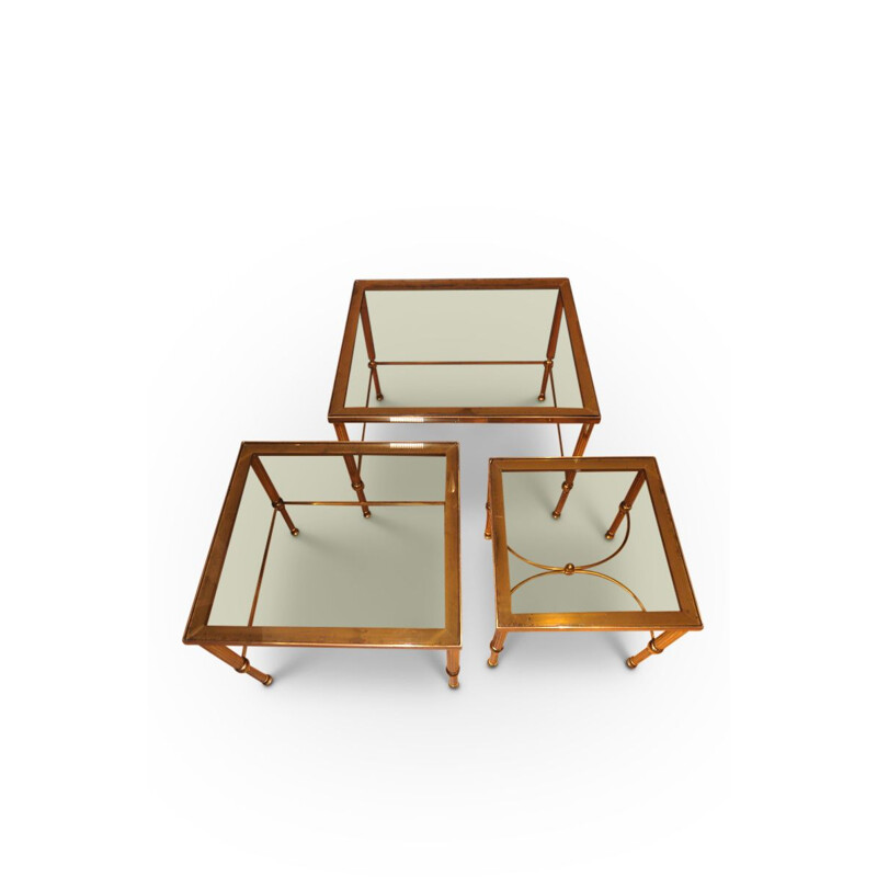 Vintage nesting tables by Maison Charles for Maison Jansen, 1960