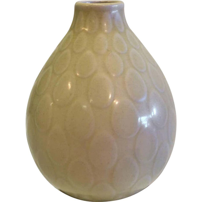 Vintage Vase aus gelbem Steingut von Marselis Aluminia Royal Copenhagen Nils Thorsson, 1950