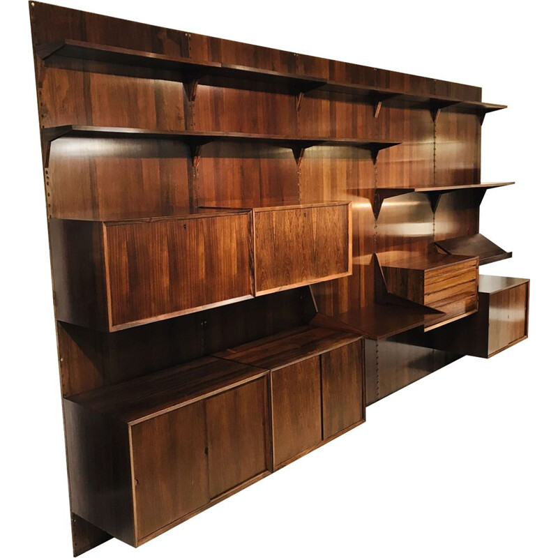 Vintage bookcase by Poul Cadovius Royal System in Rosewood for Cado, Denmark 1960s