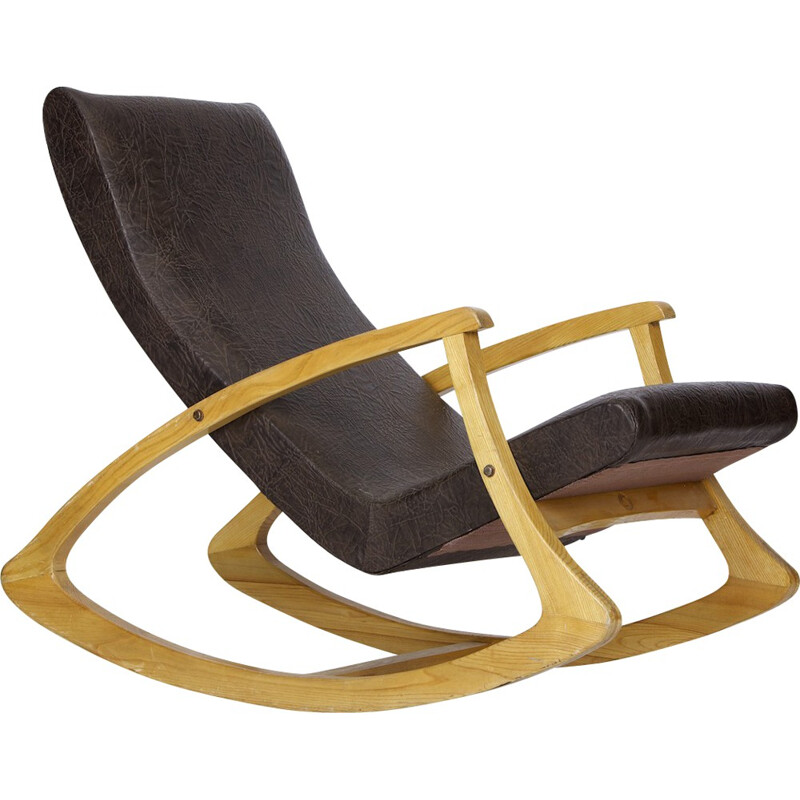 Czech lounge rocking chair - 1960s