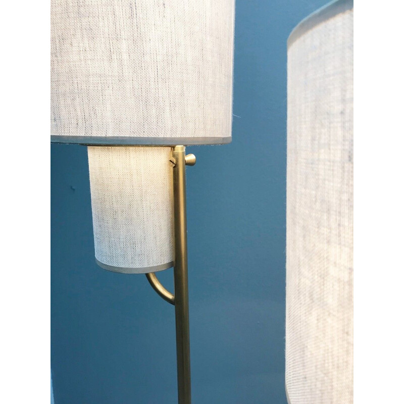 Vintage 2-branch brass floor lamp